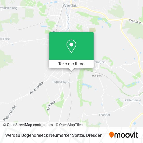 Карта Werdau Bogendreieck Neumarker Spitze