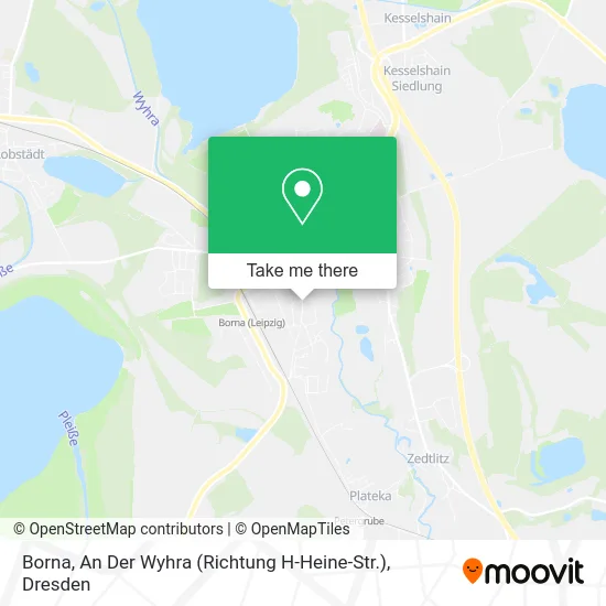 Карта Borna, An Der Wyhra (Richtung H-Heine-Str.)