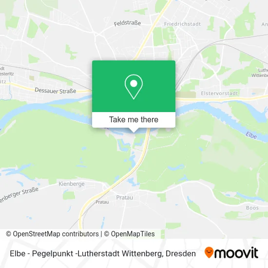 Карта Elbe - Pegelpunkt -Lutherstadt Wittenberg