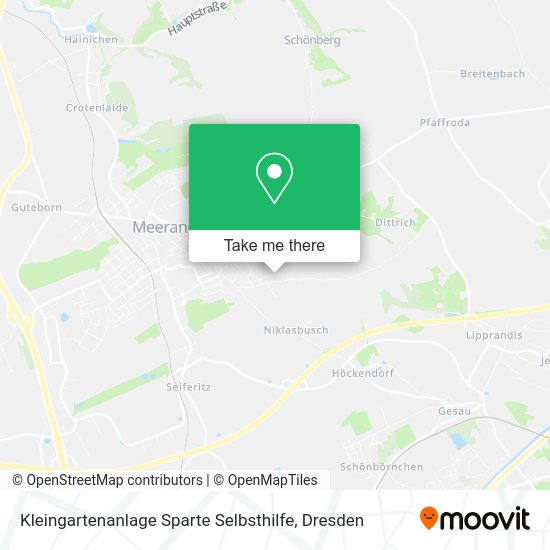 Карта Kleingartenanlage Sparte Selbsthilfe