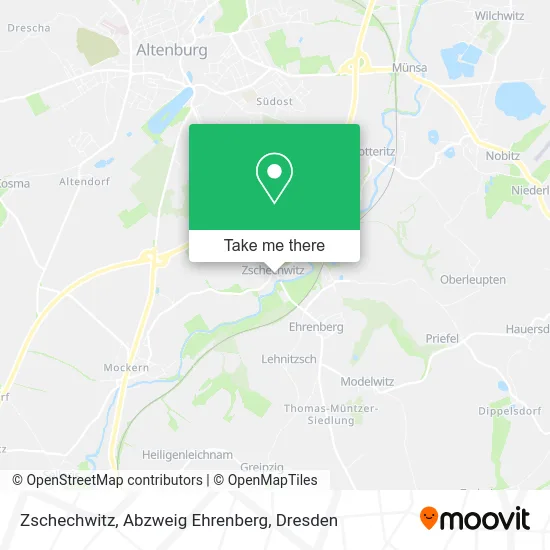 Zschechwitz, Abzweig Ehrenberg map