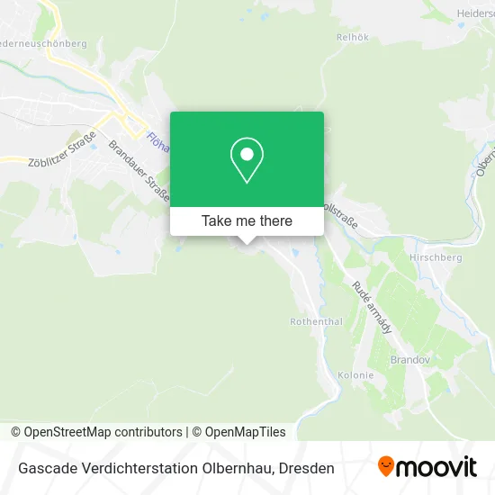 Карта Gascade Verdichterstation Olbernhau