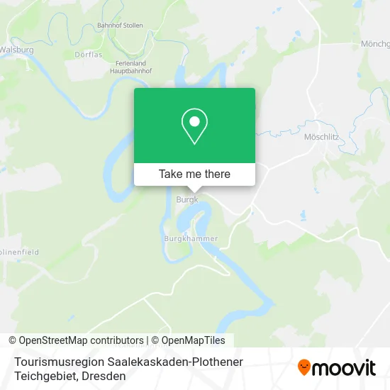 Карта Tourismusregion Saalekaskaden-Plothener Teichgebiet