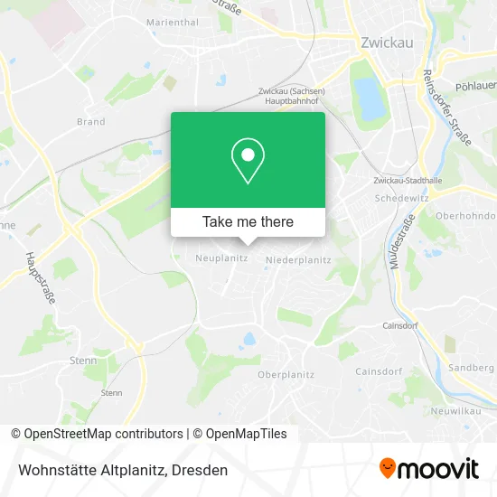 Карта Wohnstätte Altplanitz