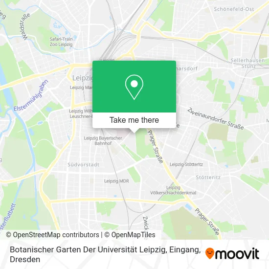 Карта Botanischer Garten Der Universität Leipzig, Eingang