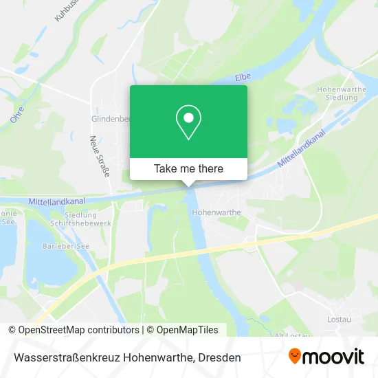 Карта Wasserstraßenkreuz Hohenwarthe