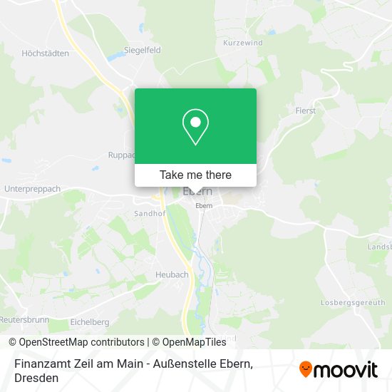 Карта Finanzamt Zeil am Main - Außenstelle Ebern