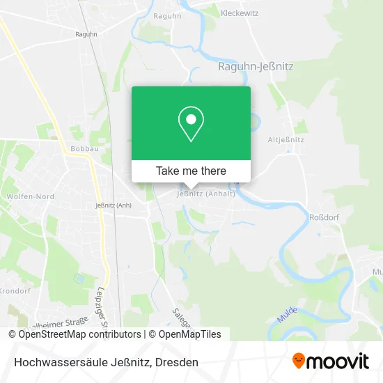 Карта Hochwassersäule Jeßnitz