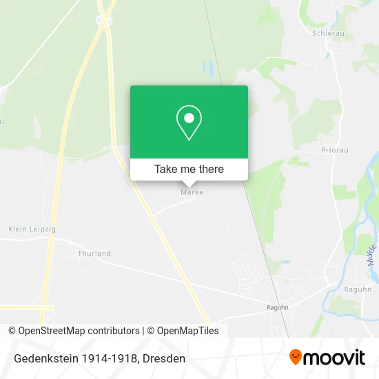 Карта Gedenkstein 1914-1918