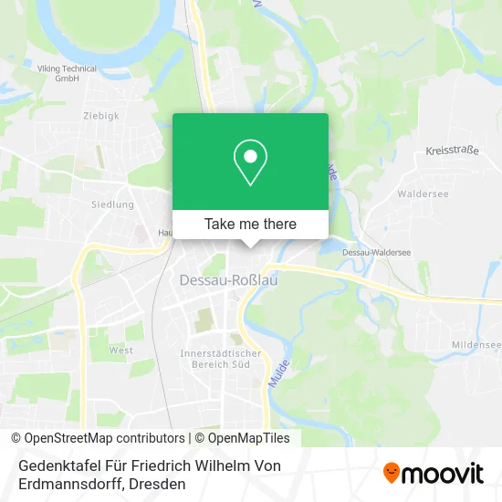 Карта Gedenktafel Für Friedrich Wilhelm Von Erdmannsdorff