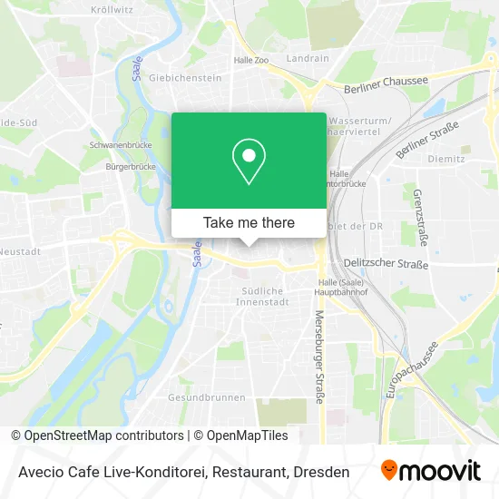 Карта Avecio Cafe Live-Konditorei, Restaurant