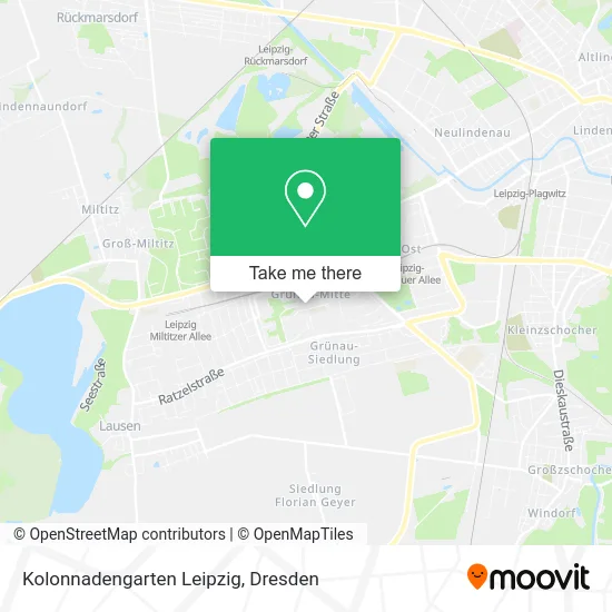 Kolonnadengarten Leipzig map