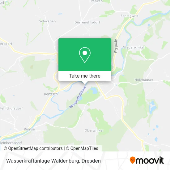 Карта Wasserkraftanlage Waldenburg