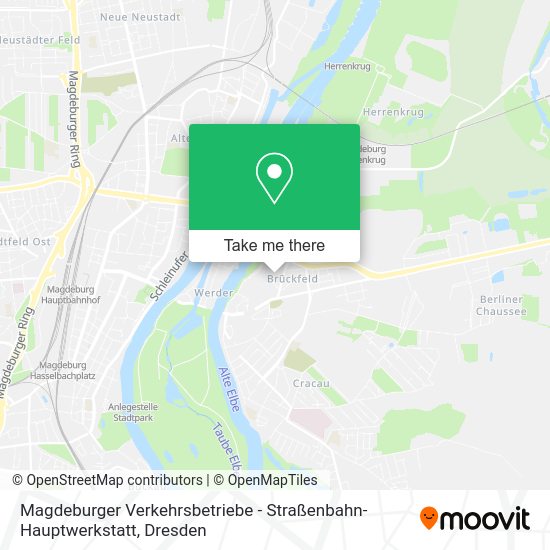 Карта Magdeburger Verkehrsbetriebe - Straßenbahn-Hauptwerkstatt
