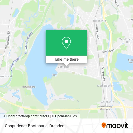 Карта Cospudener Bootshaus