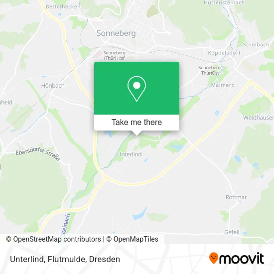 Карта Unterlind, Flutmulde