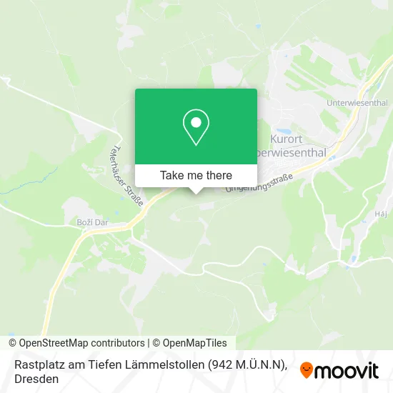 Карта Rastplatz am Tiefen Lämmelstollen (942 M.Ü.N.N)