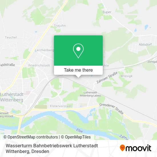 Карта Wasserturm Bahnbetriebswerk Lutherstadt Wittenberg