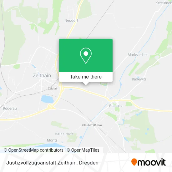 Карта Justizvollzugsanstalt Zeithain