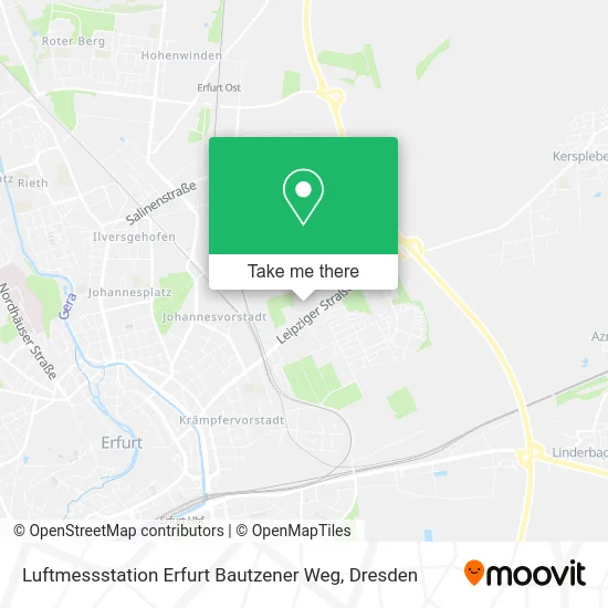 Карта Luftmessstation Erfurt Bautzener Weg