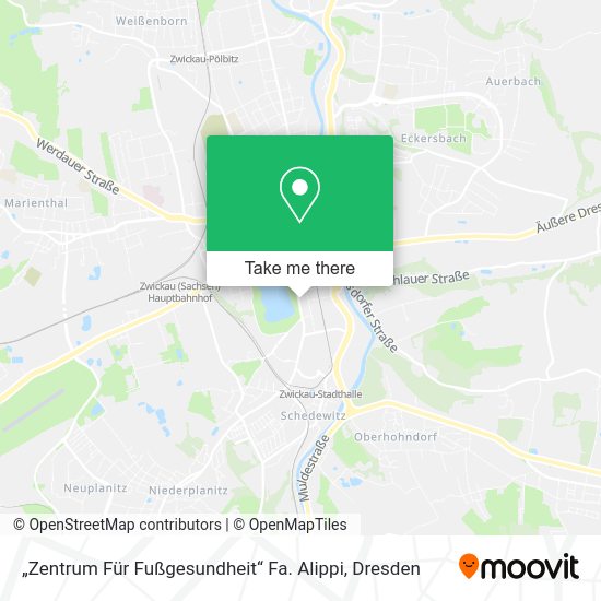 Карта „Zentrum Für Fußgesundheit“ Fa. Alippi