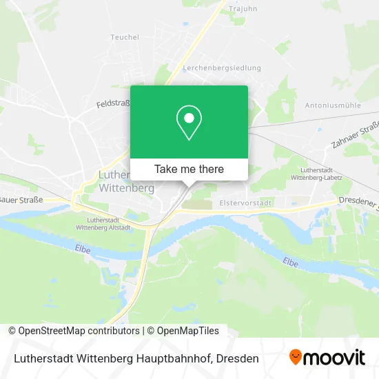 Карта Lutherstadt Wittenberg Hauptbahnhof