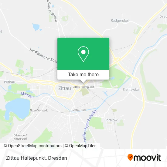 Карта Zittau Haltepunkt
