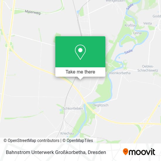 Карта Bahnstrom Unterwerk Großkorbetha