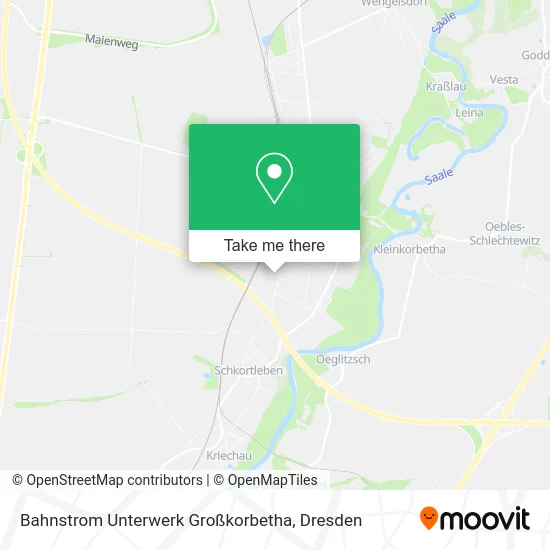 Карта Bahnstrom Unterwerk Großkorbetha
