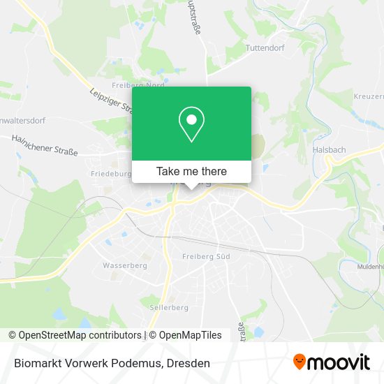 Карта Biomarkt Vorwerk Podemus