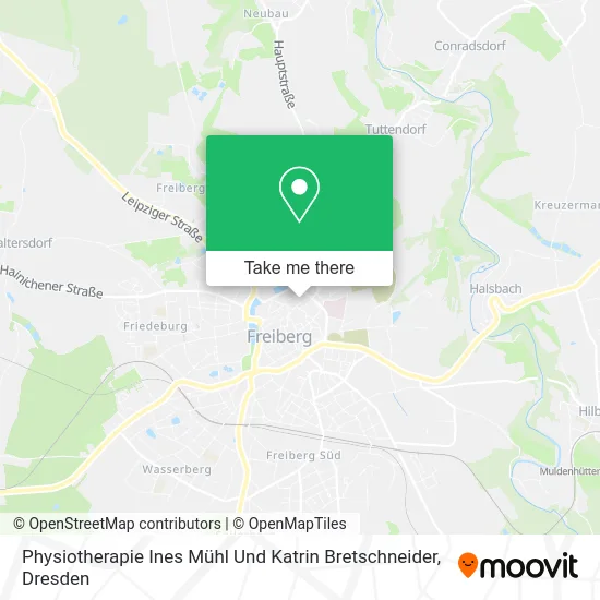 Карта Physiotherapie Ines Mühl Und Katrin Bretschneider