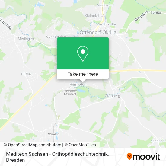 Карта Meditech Sachsen - Orthopädieschuhtechnik