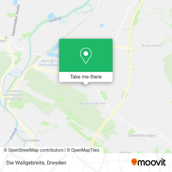 Карта Die Wallgebreite