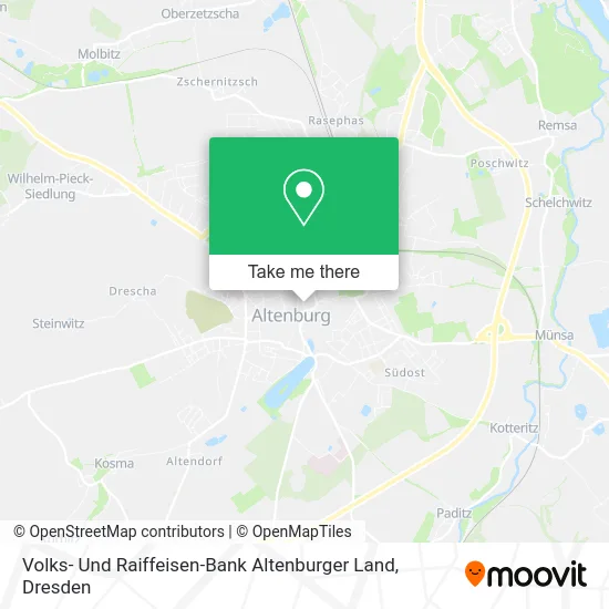 Карта Volks- Und Raiffeisen-Bank Altenburger Land