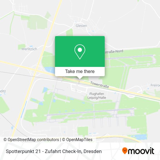Карта Spotterpunkt 21 - Zufahrt Check-In