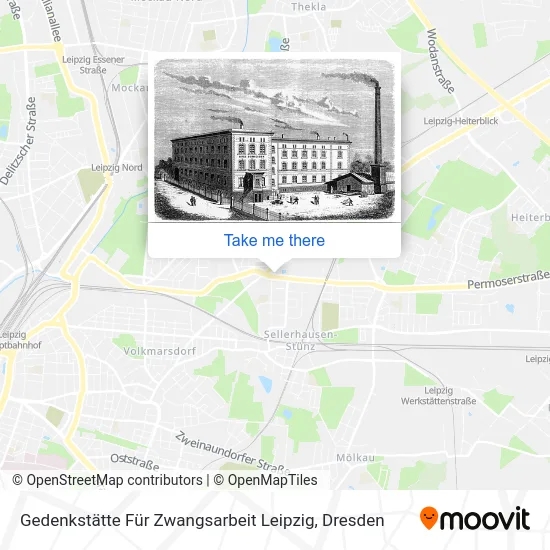 Карта Gedenkstätte Für Zwangsarbeit Leipzig