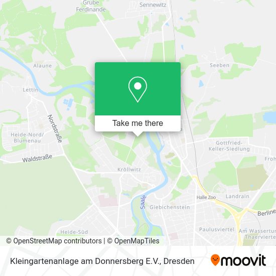 Карта Kleingartenanlage am Donnersberg E.V.