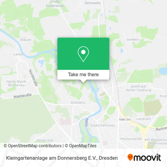 Карта Kleingartenanlage am Donnersberg E.V.