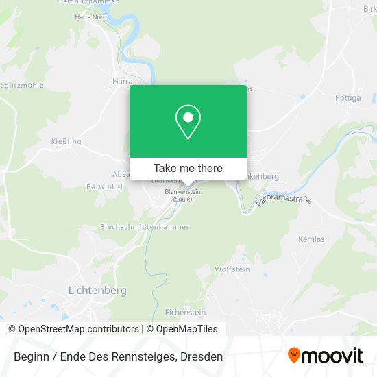 Карта Beginn / Ende Des Rennsteiges