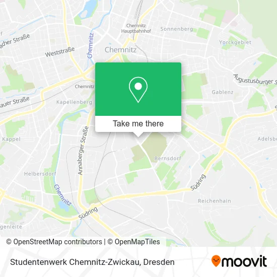 Карта Studentenwerk Chemnitz-Zwickau