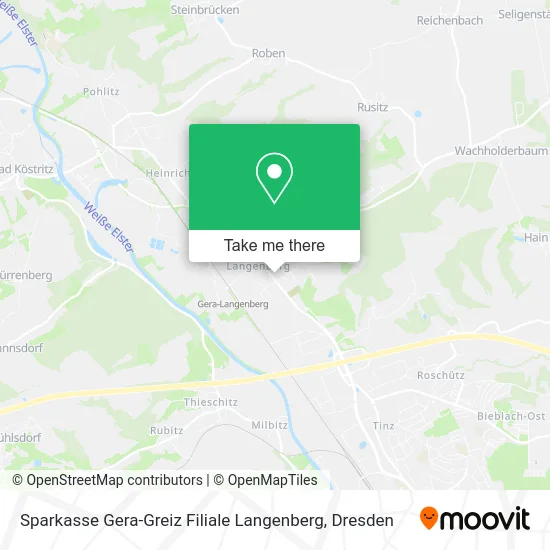 Карта Sparkasse Gera-Greiz Filiale Langenberg
