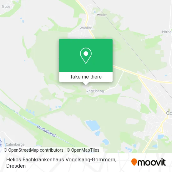 Карта Helios Fachkrankenhaus Vogelsang-Gommern
