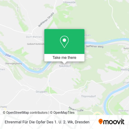 Карта Ehrenmal Für Die Opfer Des 1. U. 2. Wk
