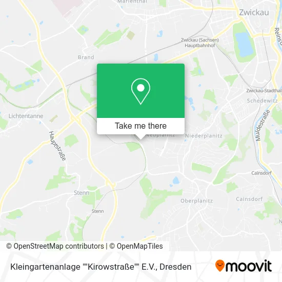 Карта Kleingartenanlage ""Kirowstraße"" E.V.