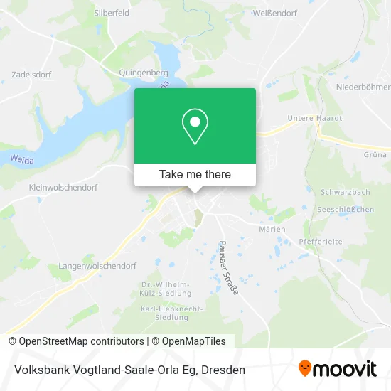 Карта Volksbank Vogtland-Saale-Orla Eg