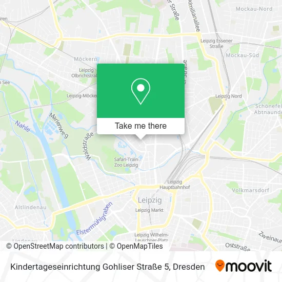 Карта Kindertageseinrichtung Gohliser Straße 5