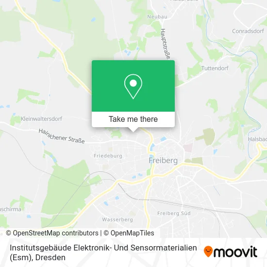 Карта Institutsgebäude Elektronik- Und Sensormaterialien (Esm)