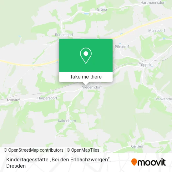 Карта Kindertagesstätte „Bei den Erlbachzwergen“