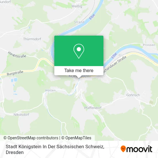 Карта Stadt Königstein In Der Sächsischen Schweiz
