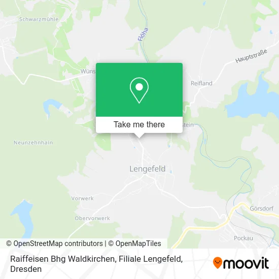 Карта Raiffeisen Bhg Waldkirchen, Filiale Lengefeld